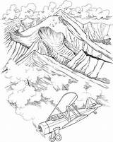 Coloring Pages Landscape Adults Printable Adult Scenery Detailed Mountain Landscapes Realistic Drawing Print Color Colouring Bridge Sheets Fall Covered Printables sketch template