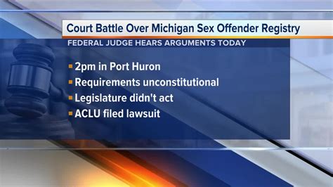 hearing today to decide whether to remove thousands from michigan sex offender registry