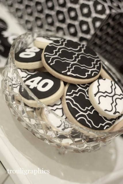 Black And White Themed 40th Birthday By Trouli Graphics Paperblog