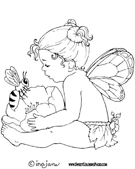 baby fairy coloring page coloring home
