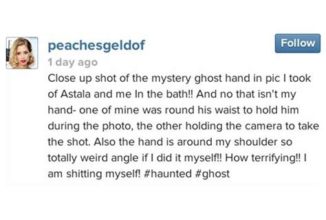Peaches Geldof Claims Hand In Selfie Belongs To Ghost Of