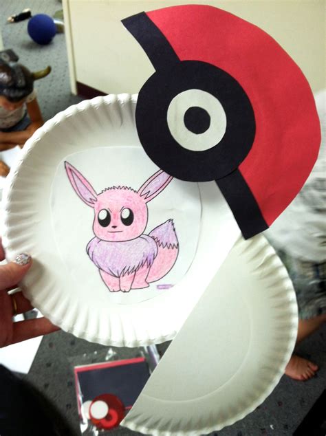 opening pokeballs   paper plates  construction pokemon