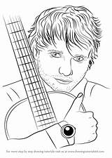 Sheeran Ed Drawing Draw Step Singers Drawings Guitar Singer Pages Colouring Line Drawingtutorials101 Tutorials Learn Getdrawings Celebrity Faces Choose Board sketch template
