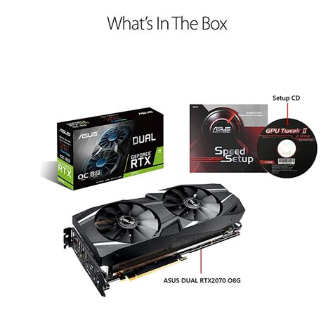 asus nvidia dual rtx2070 o8g gddr6 graphics card 256 bit