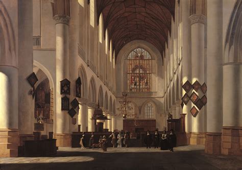 interieur van de grote  st bavokerk te haarlem gezien naar het westen frans hals museum