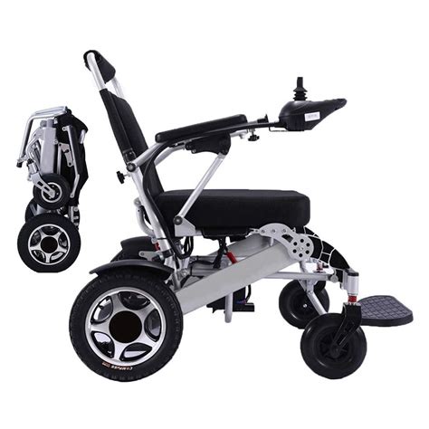 buy wisging  lightweight fold foldable portable electric wheelchair deluxe powerful dual