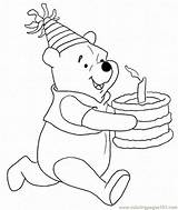 Coloring Birthday Bear Choose Board Pages Printable Pooh sketch template
