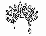 Plumas Indio Indiano Piume Colorear Indios Jefe Plomes Indi Disegno Dibuixos Dibuix Indiani Vaqueros Usuario Registrado Acolore sketch template