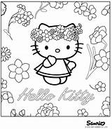 Coloring Kitty Hello Pages Printable Birthday Flower Print Years Color Happy Kids Colouring Eve Sweet Year Teacher Tinkerbell Sheets Valentine sketch template