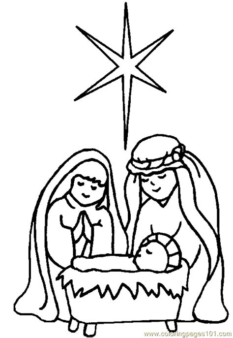printable coloring page religious christmas coloring page