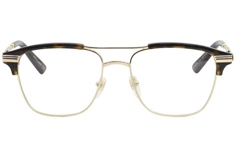 gucci eyeglasses gg0241o gg 0241 o 003 gold havana full rim optical