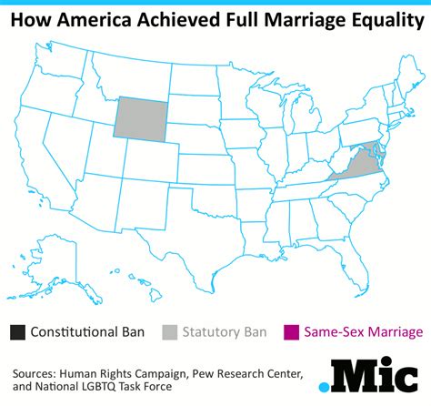 the history of same sex marriage in the united states in one land of maps