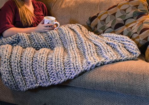 chunky knit blanket  muskogee cozy wool lap blanket afghan bed
