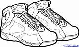 Coloring Shoe Tennis Pages Getdrawings sketch template