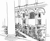 Coloring Pages Courtyard Italy Roman Trevi Fountain Kids Colosseum Printable Adults Sheet Designlooter Inner Getcolorings Italie Coloriage Getdrawings Template sketch template