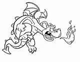 Dragon Evil Coloring Coloringcrew Dragons sketch template