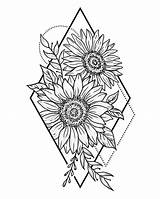 Sunflower Geometric Girasoles Sketch Tatuajes Geometrictattoos Sunflowers Knowing Despite Zaire Imani Tatuaje Tattoomodels2019 Tattoofashiontrendy sketch template