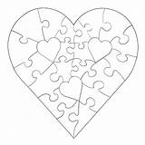Puzzle Heart Template Piece Pieces Puzzles Shape Shapes Printable Shaped Crafts Coloring Autism Google Person Patterns Pages Choose Board Colouring sketch template