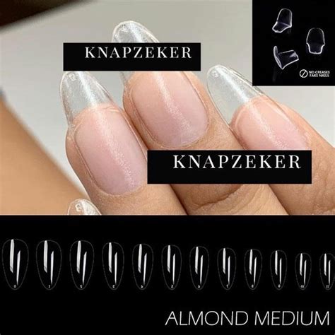 bolcom gel soft flex nepnagels met lijm brush glue  plaknagels almond shape nagels press