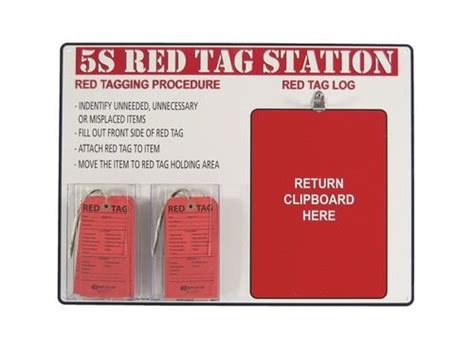 red tag board  clipboard  red tags included red tag station