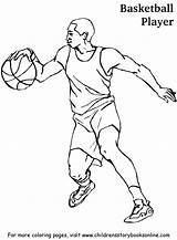 Basketball Printable Coloring Player Popular Pages sketch template