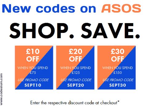 asos  offers discounts   gbp   september  httpwwwcodesiumcomasos