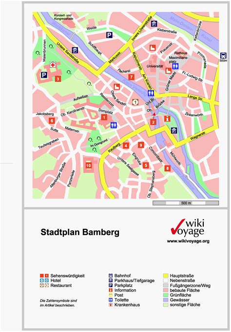bamberg tourist map bamberg germany mappery