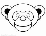 Mask Animal Monkey Template Templates Printable Kids Face Clipart Drawing Clip Simple Paper Designs Make Sampletemplatess Cliparts Library Getdrawings sketch template