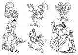 Coloring Wonderland Alice Pages Disney Popular sketch template