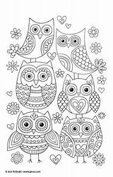 Owl Coloring Pages Volinski Jess Owls Cute Coloriage Doodle Animals Enfant Color Clipart Mandala Colorier Eule Dessin Malen Mandalas Interior sketch template