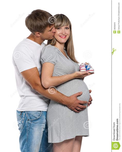 Pregnant Woman With Husband Royalty Free Stock Image