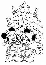 Mouse Christmas Minnie Coloring Pages Disney Mickey Tree Large Printable Kids Sheets Book Cartoon sketch template