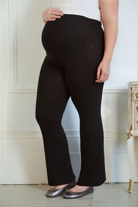 bump it up maternity black yoga pants with control panel plus size 16