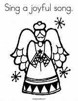 Coloring Christmas Pages Angel Merry Song Joyful Sing Mom Angels Noodle Printable Print Fairy Twisty God Glory Highest Clipart Colouring sketch template