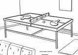 Tischtennis Tischtennisplatte Malvorlage Ausmalbild Pintar Ausmalen sketch template