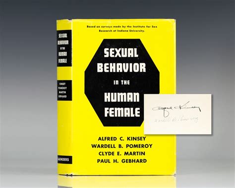 Sexual Behavior In The Human Female Alfred Kinsey First