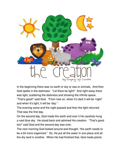 creation story  kids  aana issuu
