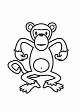Coloring Monkey Large sketch template