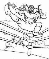 Wrestling Coloring Pages Wwe Wrestler Ring Belt Jump Color School High Printable Drawing Print Colorluna Getcolorings Getdrawings Championship Size Kids sketch template