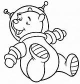Pooh Winnie Astronaut Astronauta Desenho Spacesuit Tudodesenhos Print sketch template