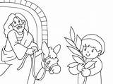 Palm Sunday Coloring Pages Kids sketch template