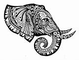 Zentangle Ausdrucken Vorlagen Muster Animal Elefant Elephants Elefante Elefanten Mandalas Zendoodle Coloriage Zentangles Koala Vorlage Zapisano Elefantenkopf Dekorieren Katze sketch template