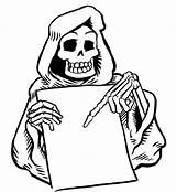 Grim Coloring Reaper Scary sketch template
