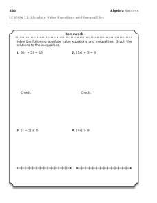 absolute  inequalities lesson plans worksheets lesson planet