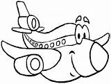 Cartoon Plane Colouring Airplane Coloring Clipart Aeroplane Pages Kids Drawing Transportation Printable Disney Planes Air Drawings Jet Color Print Cliparts sketch template