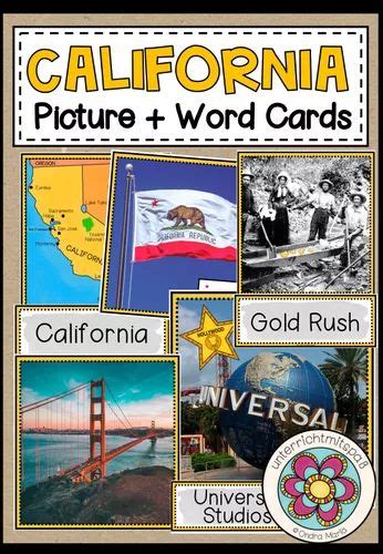 california picture word cards unterrichtsmaterial im