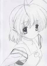 Dibujar Clannad Nagisa Dibujos Furukawa Anime Manga sketch template