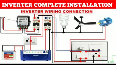 inverter connection  home inverter wiring youtube