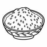 Rice Coloring Template Bowl sketch template