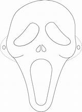 Scary Halloween Coloring Mask Pages Printable Kids Masks sketch template